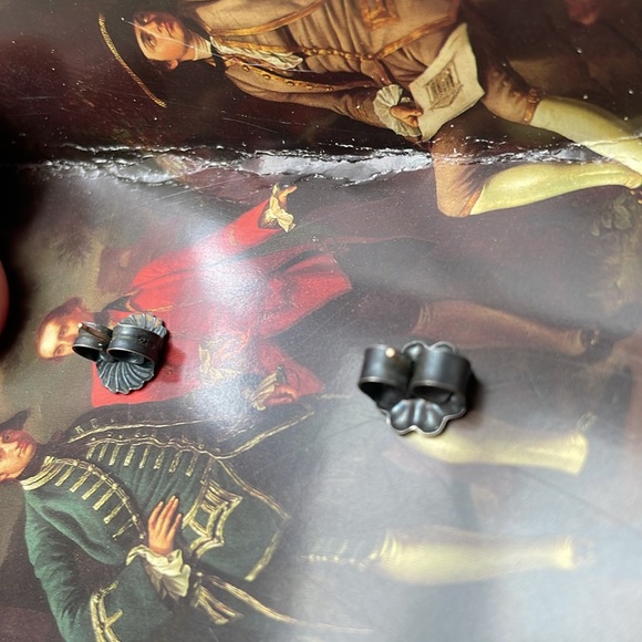 Vintage Ford Forlano Polymer Clay Pebble Earrings โ 90s Art Jewelry stamped - Picture 6 of 8